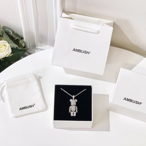 ambush full diamond violent bear necklace